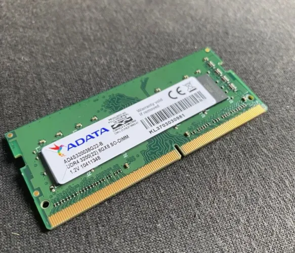 Memória Ram Adata 8gb Ddr4 3200mhz Para Notebook