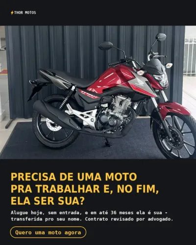 HONDA CG 0KM ALUGUE E NO FINAL DO CONTRATO A MOTO E SUA