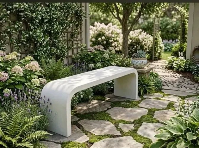 Bancos em concreto 1,50x35 jardins
