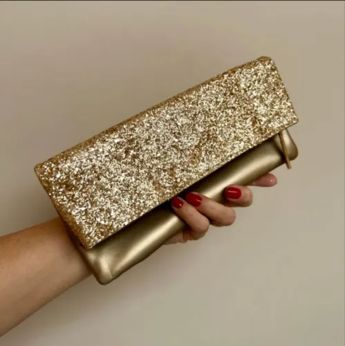 Clutch Nécessaire Bolsa de mão Eudora Dourado