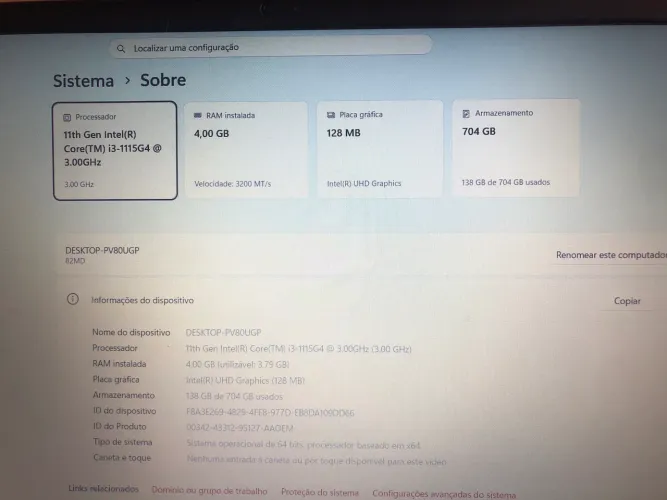 Notebook Lenovo