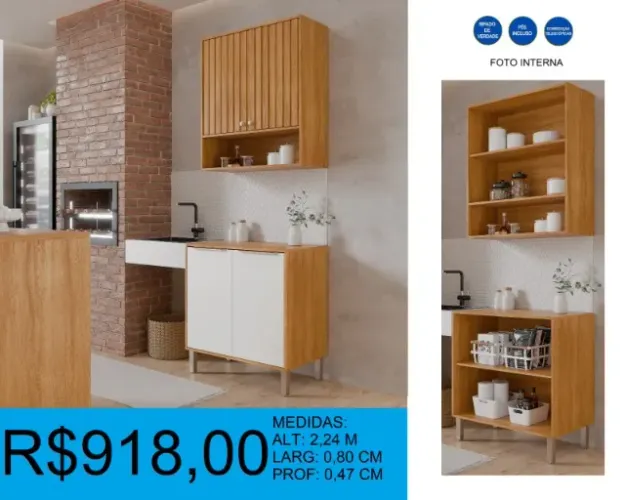 Kit para area de churrasco 100% mdf - parcelamento até 12X sem juros