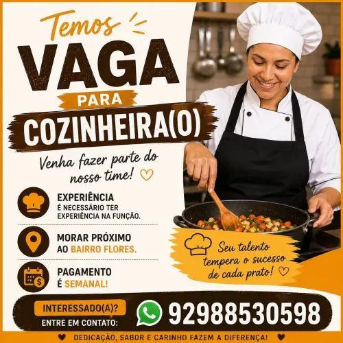 Vaga para auxiliar de cozinha