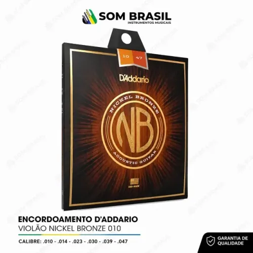 ENCORDOAMENTO D"DÁRIO VIOLÃO AÇO NICKEL BRONZE 010
