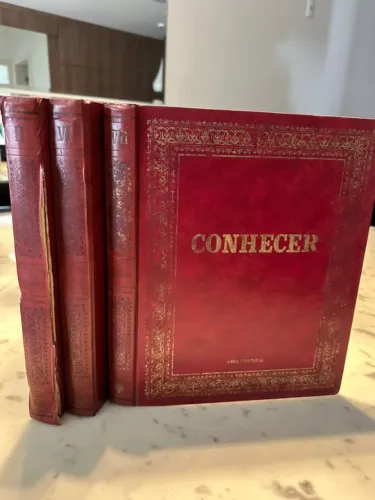 Enciclopédia vintage "Conhecer" da editora Abril Cultural