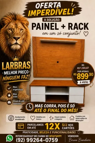 Painel de Tv + Rack