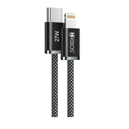 Cabo Iphone Usb-c Lightning 27w 1,5m Trançado Alta Velocidade Hrebos *ENTREGA GRÁTIS*