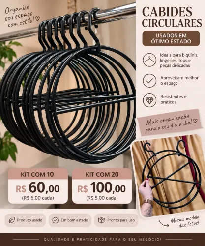 Cabides para loja