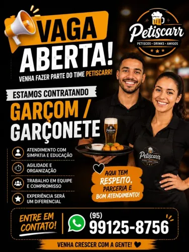 vaga de garçom 