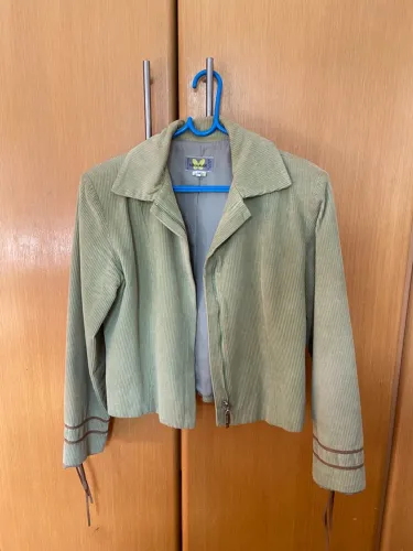 Jaqueta / Blazer Veludo Cotelê Verde-Oliva - Tamanho 42 | Estilo Vintage
