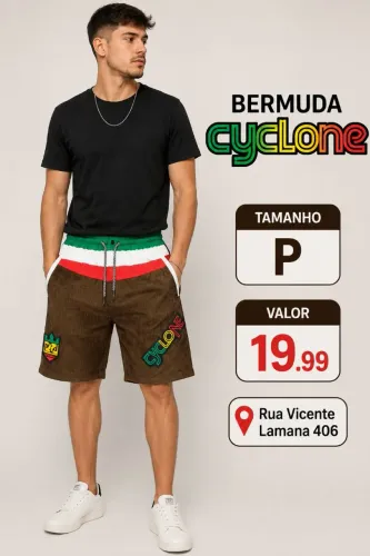 Bermuda ciclone tamanho P nova