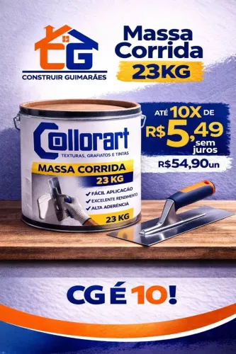 Massa corrida collorart 23kg (Barrica) - R$54,90 de até 10x SEM JUROS.