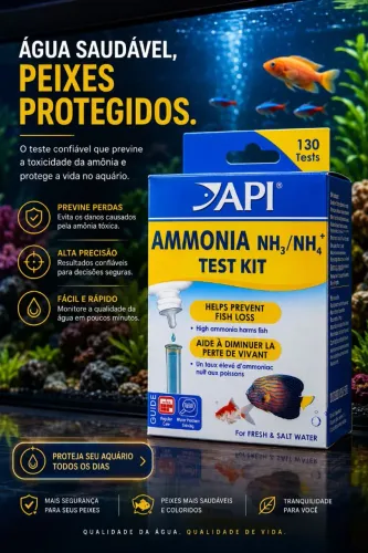 Teste de amonia para aquário API
