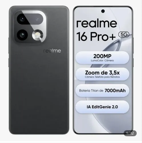 REALME 16 Pro+ 5G | 12GB RAM | 512GB | Estado de Novo | R$ 4.000