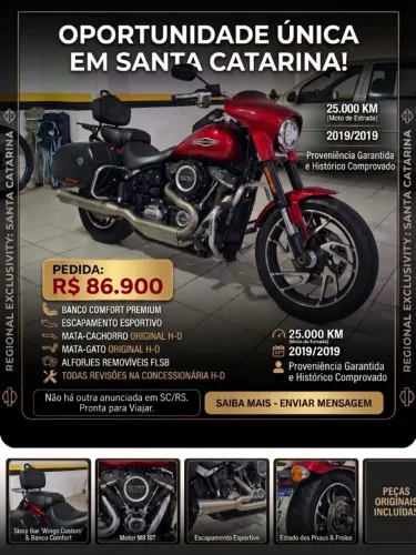 Oportunidade Única em SC/RS: Harley-Davidson Sport Glide 2019 (Pronta para Viagem!)