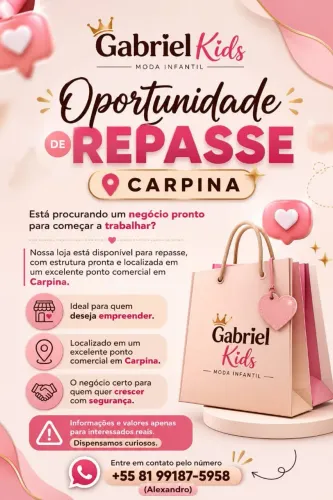 REPASSE DE LOJA NO CENTRO DE CARPINA