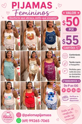 Pijamas adulto feminino novo!
