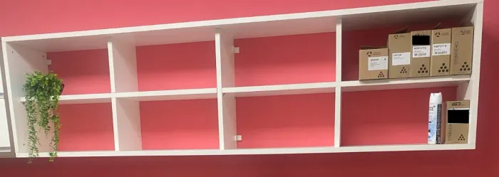 Armário aéreo com 8 nichos (loja, escritório, casa) 4,5m