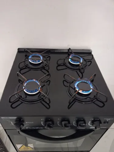 Fogão Esmaltec 4 Bocas de Mesa De Vidro