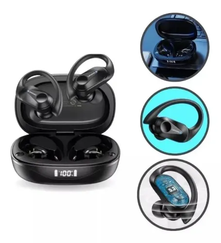 Fone Lenovo Lp75 Esporte Gamer Bluetooth V5.3 Impermeável Cor Preto esportes