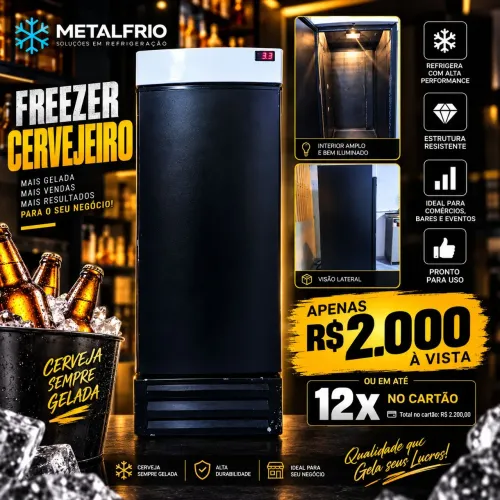 Freezer cervejeiro Metal frio