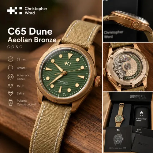 Christopher Ward C65 Dune Aeolian Bronze COSC - Full Set