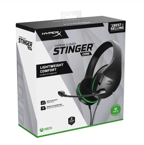 Headset Gamer HyperX CloudX Stinger Core, Xbox, P3, BlackGreen