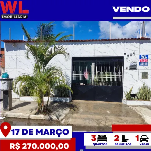 Vendo - Casa no 17 de Março