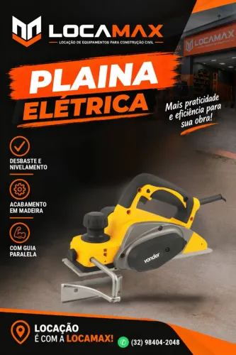 Aluguel de plaina eletrica