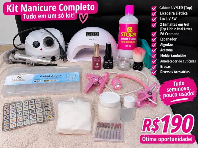KIT DE MANICURE COMPLETO ? R$ 190,00!