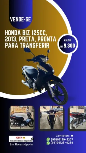 Biz, 2013, em dias, em Rorainópolis.