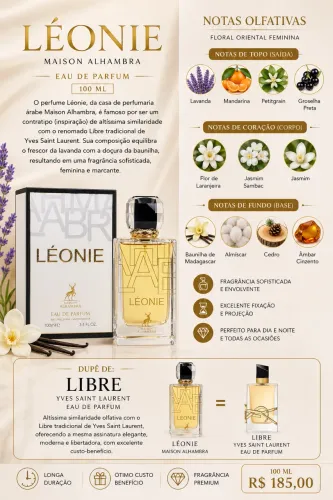 Perfume árabe LÉONIE MAISON ALHAMBRA original 100 ml
