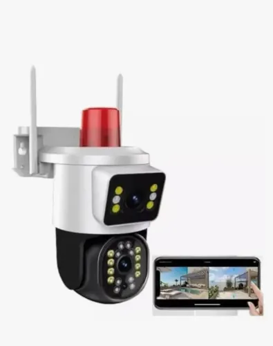 Câmera Externa Ptz Lente Dupla Teladupla Wifi C/alarmescb21