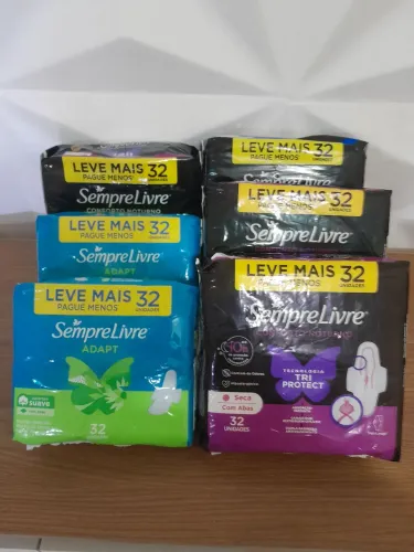 Absorvente Sempre Livre-6 pacotes