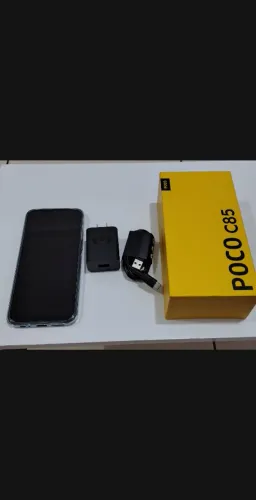 Celular poco c85 semi novo sem marcas de uso e sem arranhões 