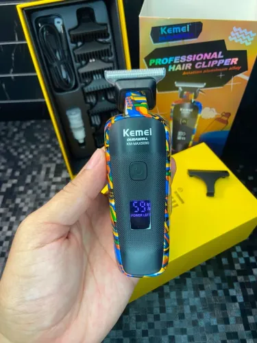 Máquina de Cortar Cabelo Acabamento Profissional Kemei Durawell KM-MAX5090
