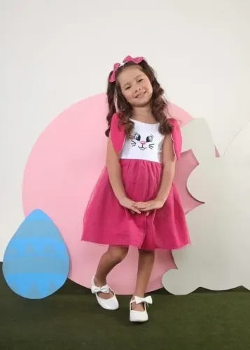 Vestido NOVO coelho infantil menina