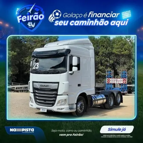 DAF XF FTS 480 6X2 ANO 2023 - COM 351 MIL KM - DEFLETOR DE AR + CHAPEU - REPASSE