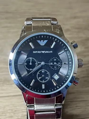 Relógio de pulso Armani em aço inoxidável