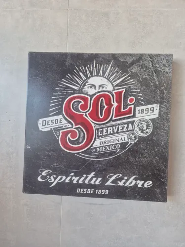 Quadro Decorativo Cerveja Sol Espiritu Libre Para Churrasqueira - Exclusivo