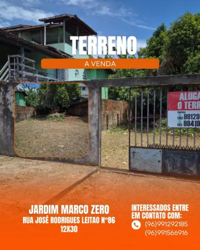 Terreno 360m² à venda - Jardim Marco Zero - Macapá/AP