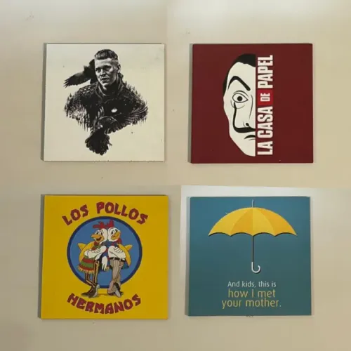4 Quadros MDF Temáticos - Séries