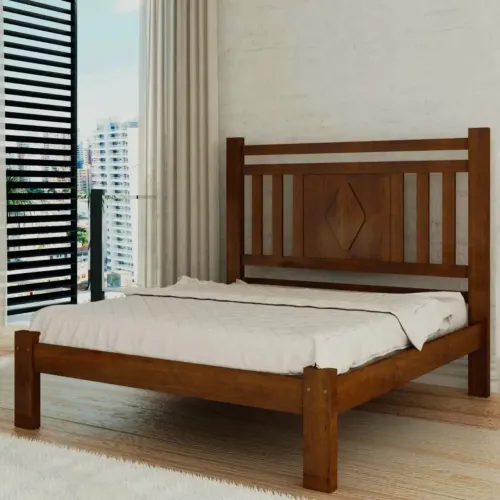 Cama casal Paris madeira maciça , à pronta entrega