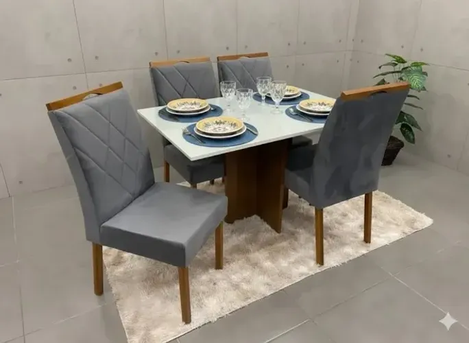 Mesa de jantar com 4 lugares baly (gett moveis)