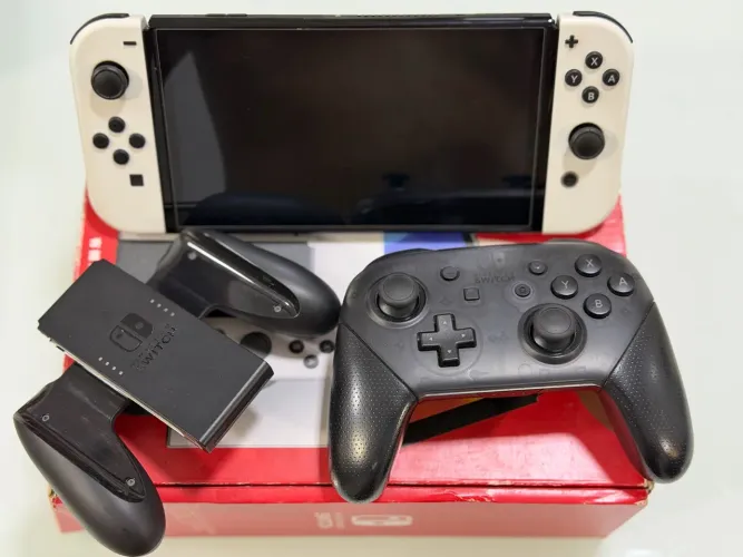 NINTENDO SWITCH OLED + 3 JOGOS ORIGINAIS! ?