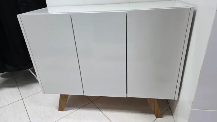 Armário Aparador buffet branco 3 portas