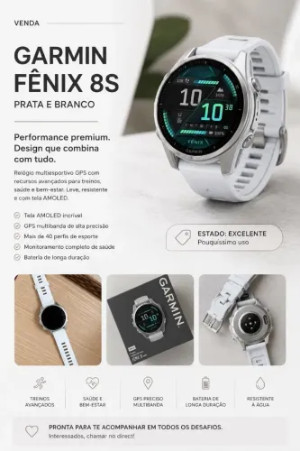 Relógio Garmin Fênix 8S