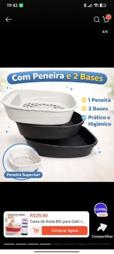 Caixa de areia para gatos