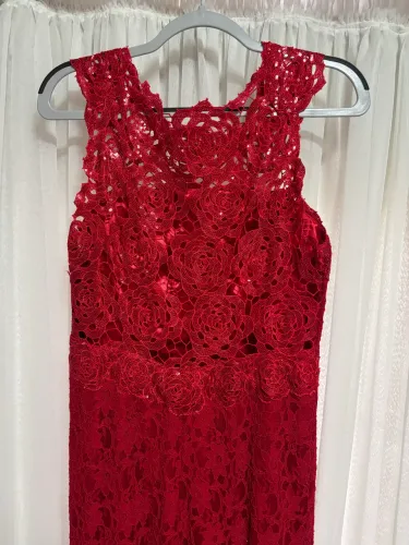 vestido vermelho longo. usado uma vez.