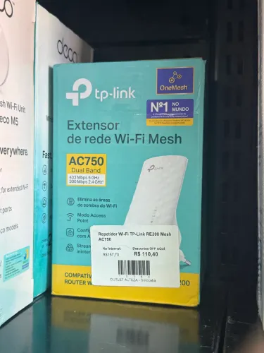 Repetidor De Sinal Mesh Wifi Dual Band Ac750 Re200 produto novo
